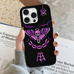 Purple Death Moth Print - Phone Case