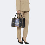 Swan Stained Glass Print Handbag Factory Direct Sales