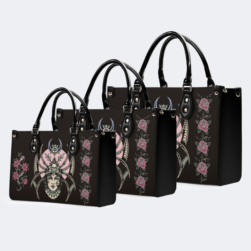 Vintage Spider Queen Print Handbag Factory Direct Sales