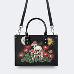 Skull Mushroom Spider Lily Print Handbag Factory Direct Sales