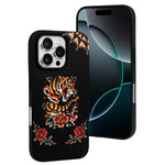 Old School Tiger Rose Print - Phone Case