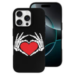 Retro Skull Heart Print - Phone Case
