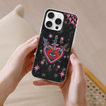Red Heart & Eye Print - Phone Case
