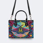 Colorful Moth Print Handbag Factory Direct Sales