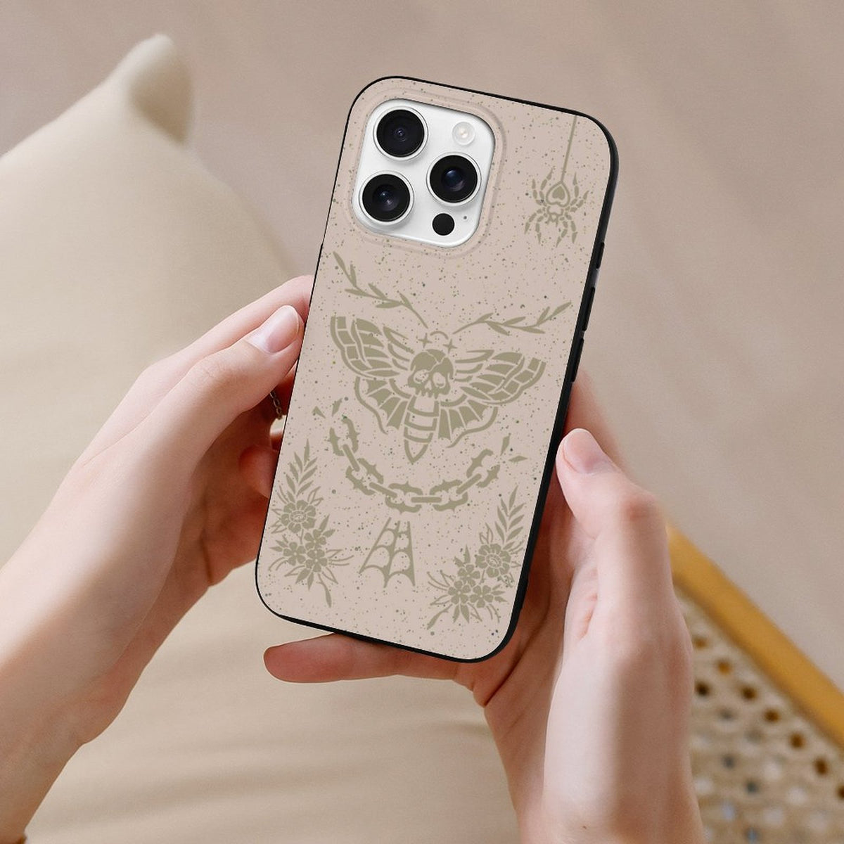 Classic Death Moth Print - Phone Case