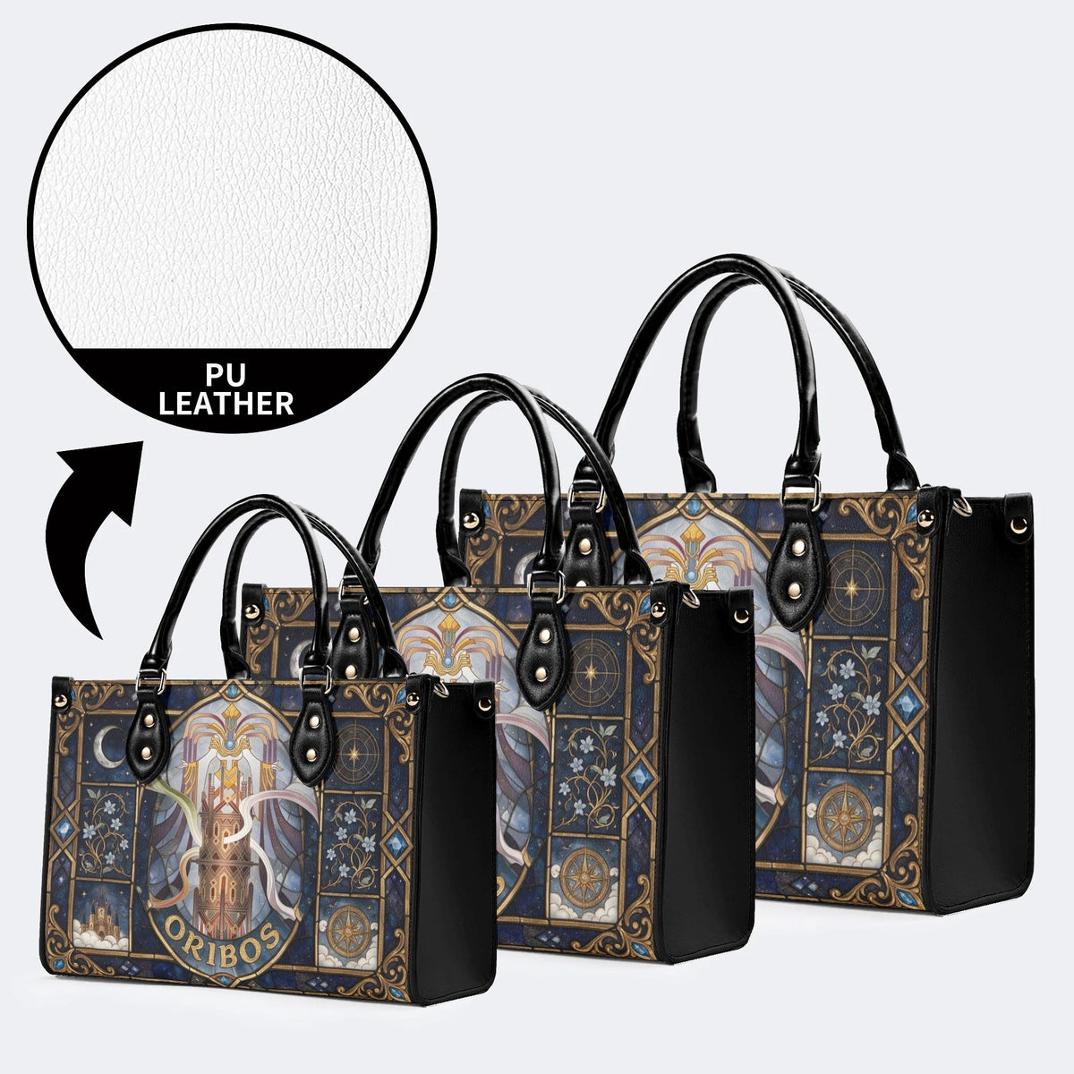 Oribos Castle Print Handbag Factory Direct Sales