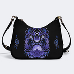 Lunar Moth And Snake Print Leather Crossbody Bag