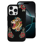 Old School Tiger Rose Print - Phone Case
