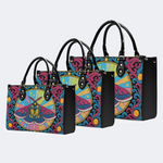 Colorful Moth Print Handbag Factory Direct Sales