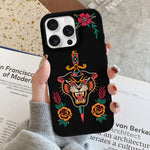 Old School Tiger Print - Phone Case