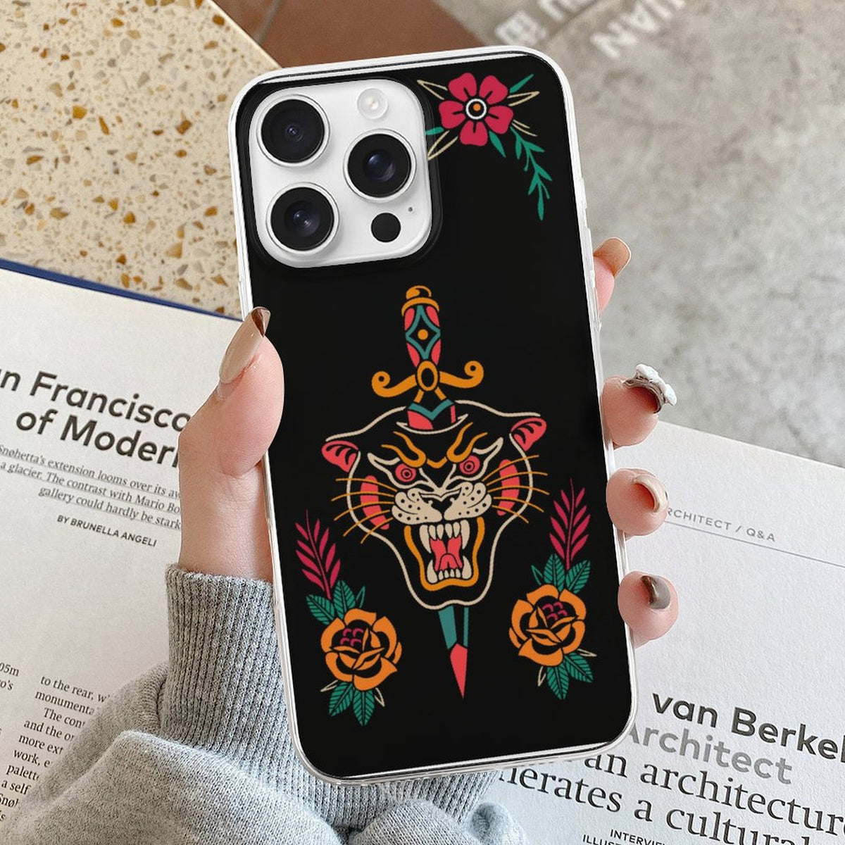 Old School Tiger Print - Phone Case