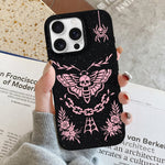 Pink Death Moth Print - Phone Case