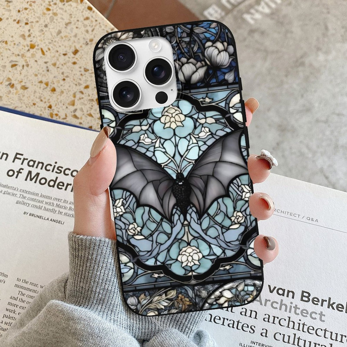 Gothic Bat Print - Phone Case