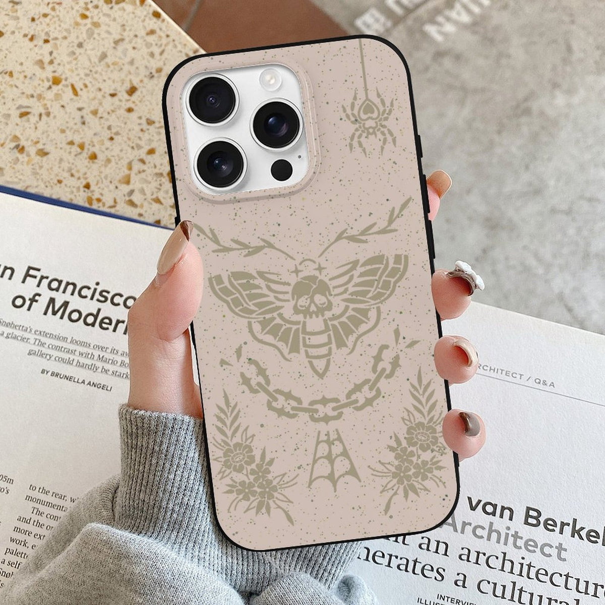 Classic Death Moth Print - Phone Case