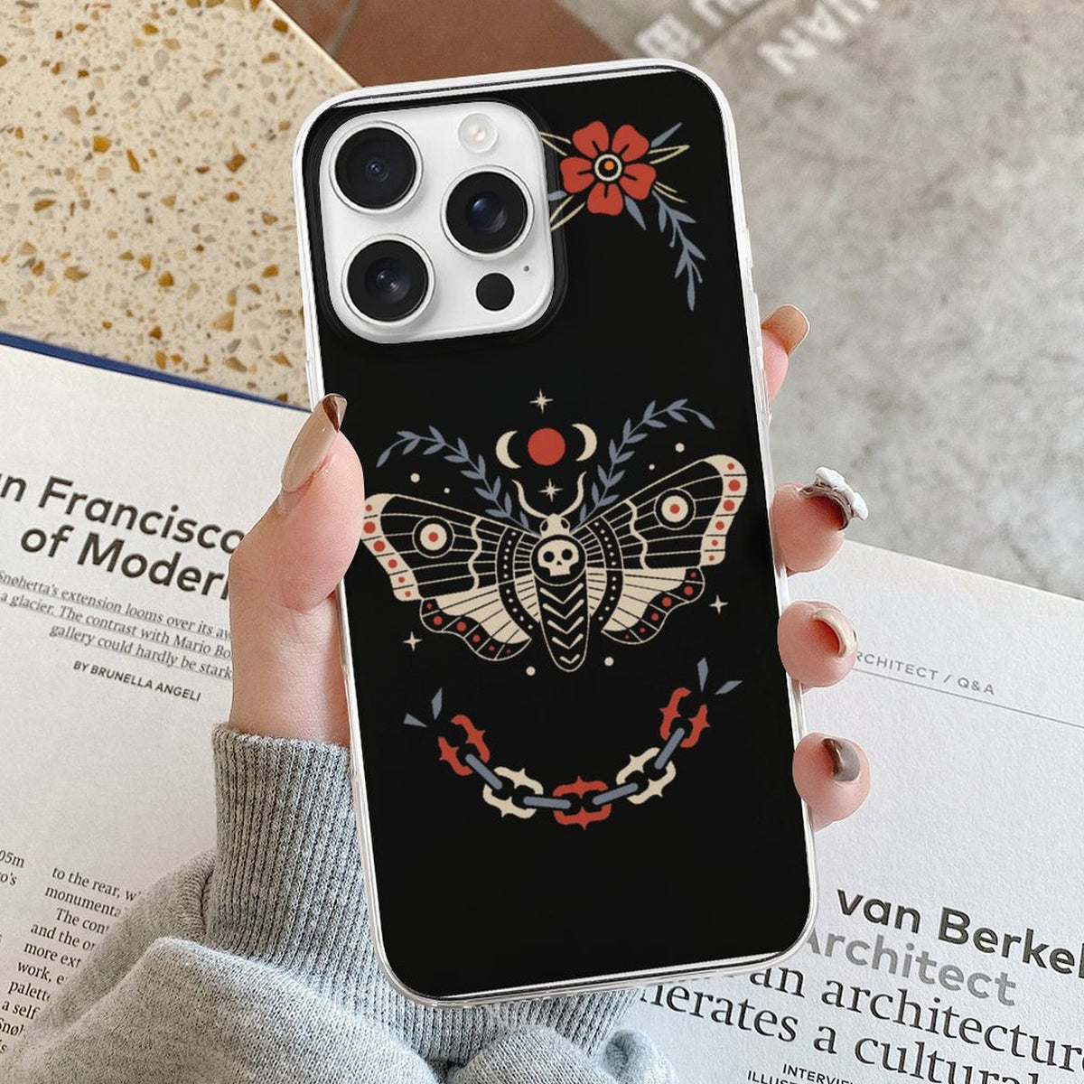 Vintage Death Moth Print - Phone Case