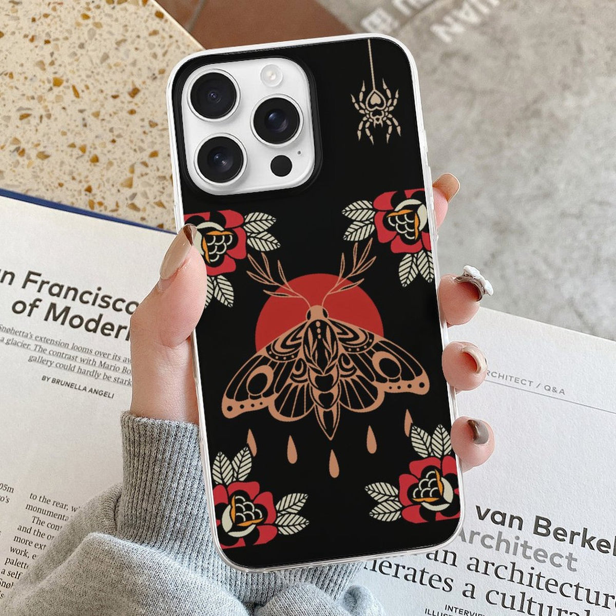 Vintage Death Moth Print - Phone Case