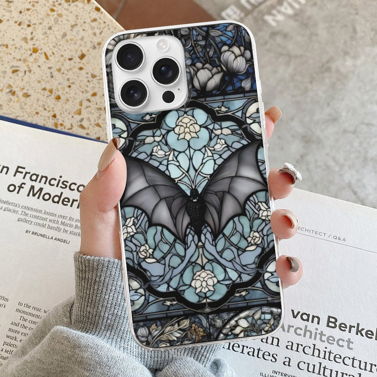 Gothic Bat Print - Phone Case