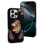 Old School Tiger Rose Print - Phone Case