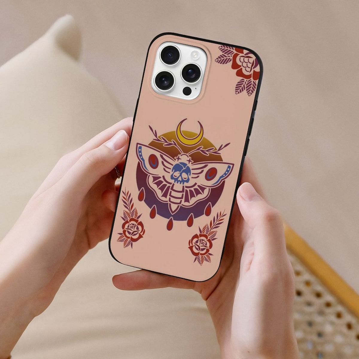 Death Moth Gradient Print - Phone Case