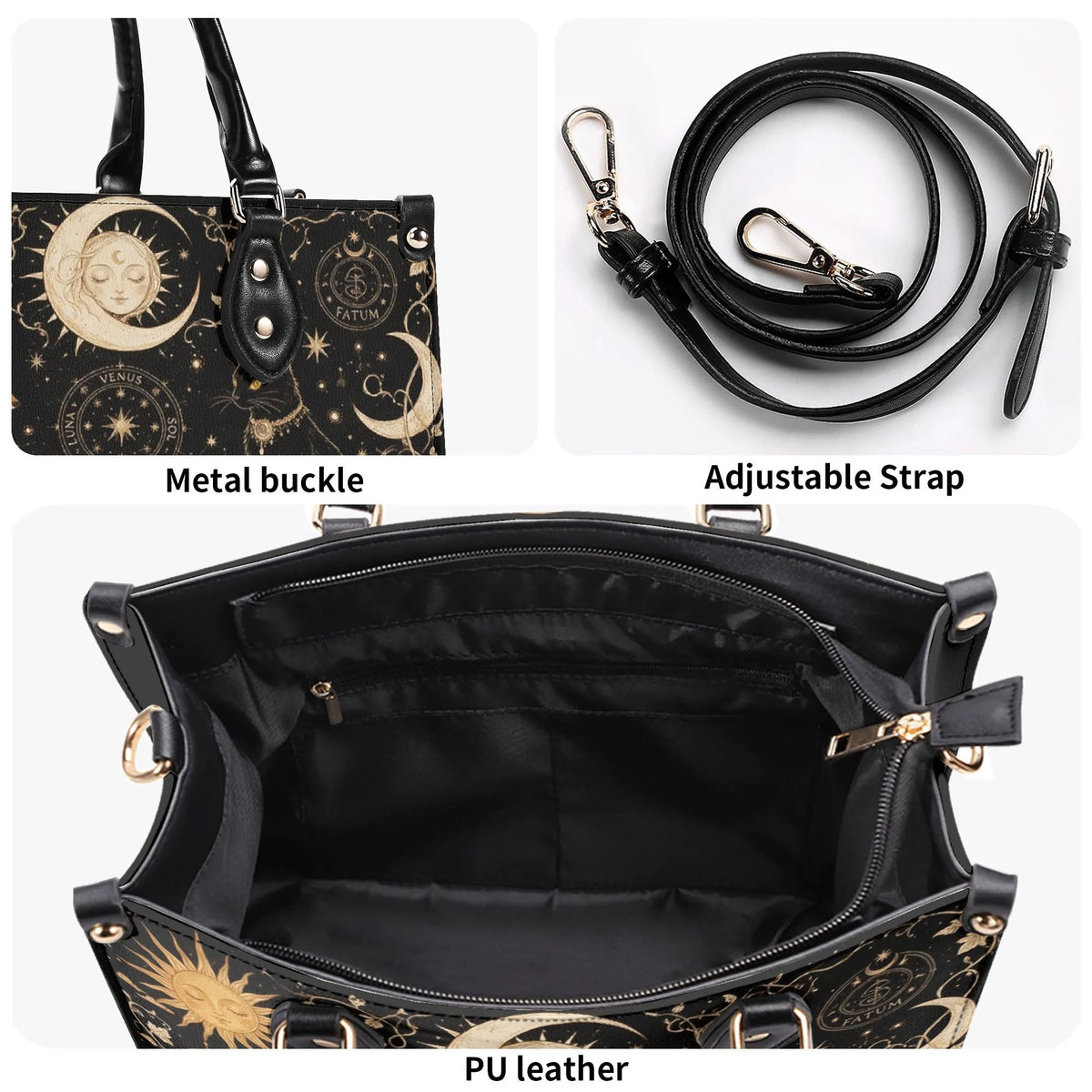Celestial Fox Cat Print Handbag Factory Direct Sales