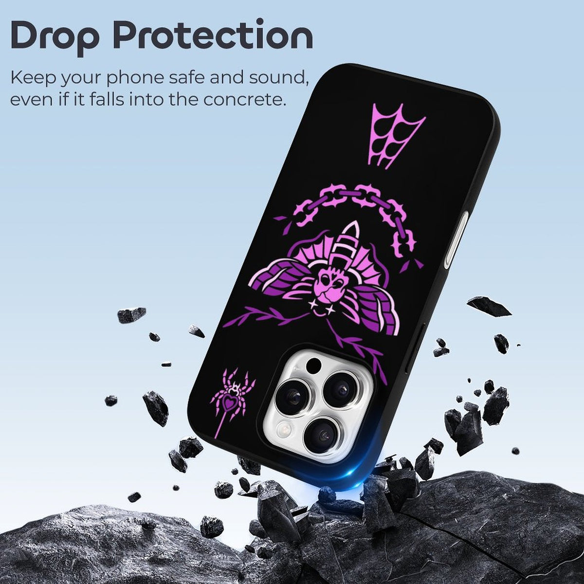 Purple Death Moth Print - Phone Case