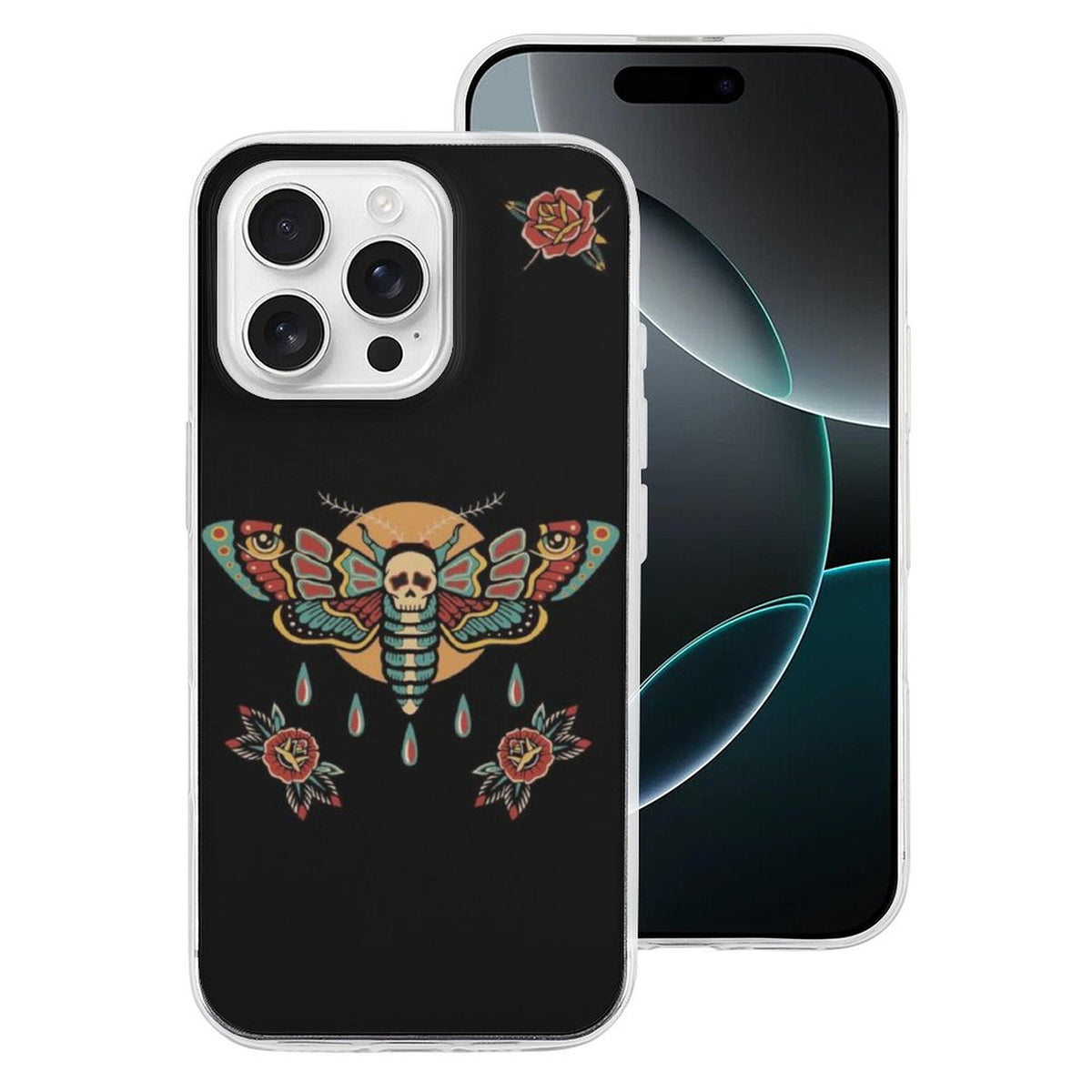 Old School Death Moth Print - Phone Case