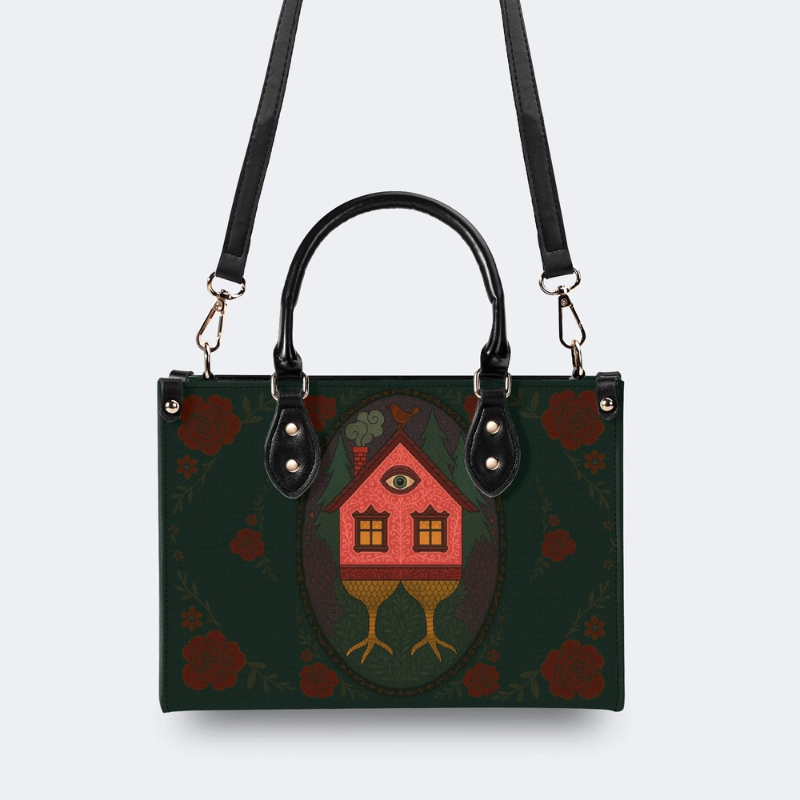 Abstract Bird House Print Handbag Factory Direct Sales_02
