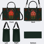 Abstract Bird House Print Handbag Factory Direct Sales_10