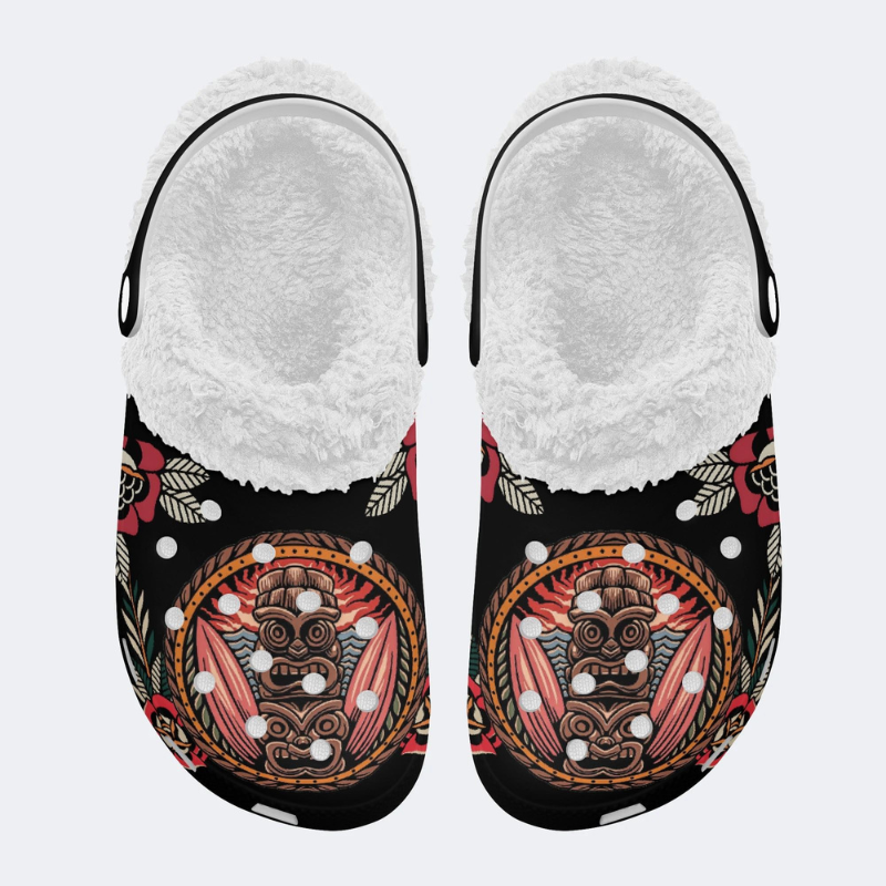 Ancient Totem Print Slippers/Sandals