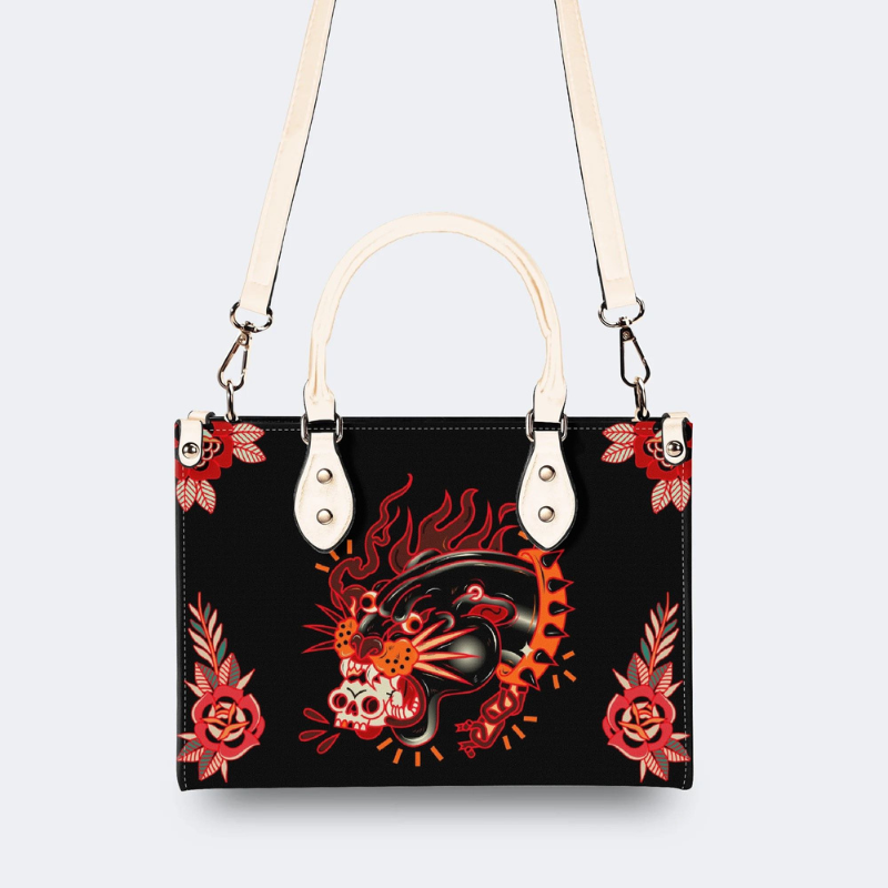 Black Panther Wearing A Collar Handbag Factory Direct Sales