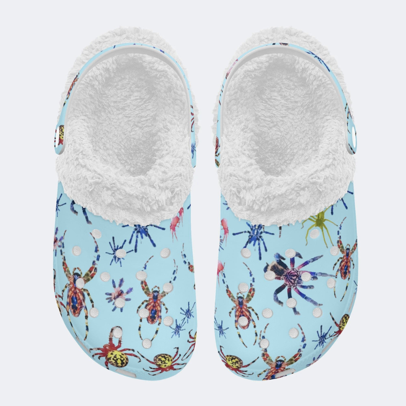 Blue Spider Print Slippers/Sandals Factory Direct Sales