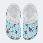 Blue Spider Print Slippers/Sandals Factory Direct Sales