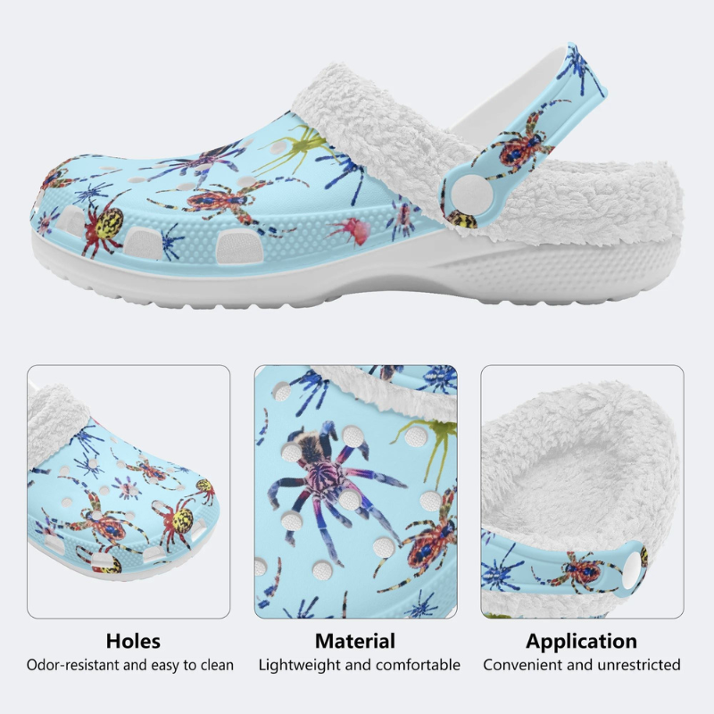 Blue Spider Print Slippers/Sandals Factory Direct Sales