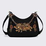 Classic Dragon Tiger Leather Crossbody Bag