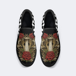 Cobra Rose Print Slip On Shoes Factory Direct Sales