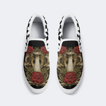 Cobra Rose Print Slip On Shoes Factory Direct Sales