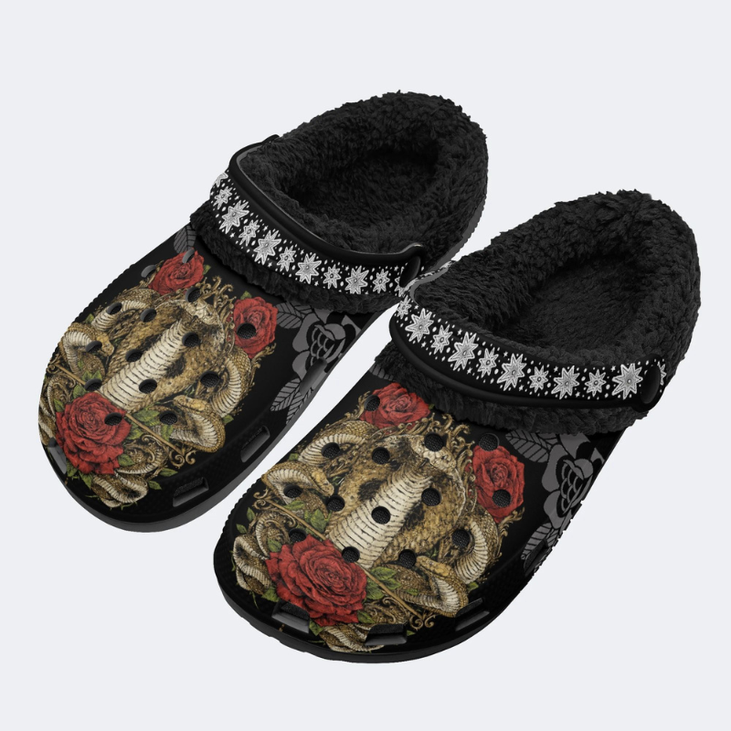 Cobra Rose Print Slippers/Sandals Factory Direct Sales