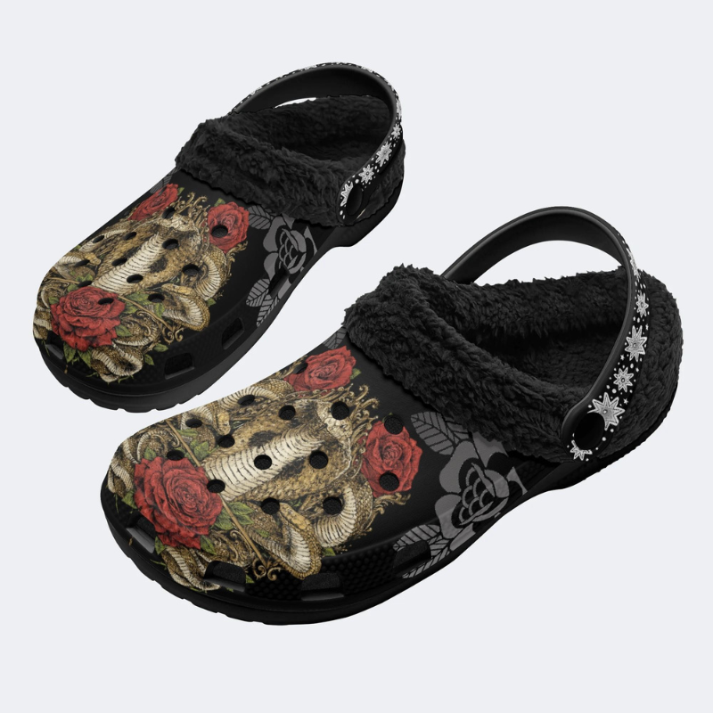 Cobra Rose Print Slippers/Sandals Factory Direct Sales