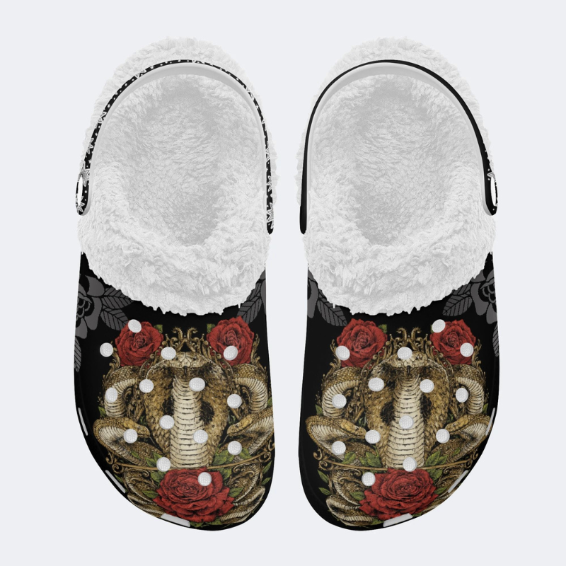 Cobra Rose Print Slippers/Sandals Factory Direct Sales