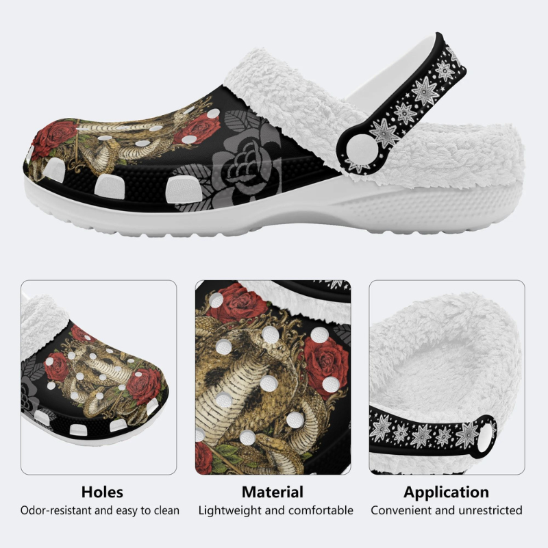 Cobra Rose Print Slippers/Sandals Factory Direct Sales