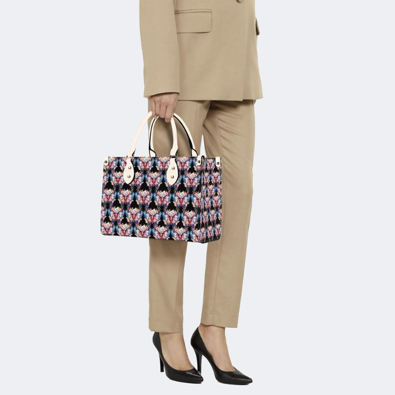 Colorful Moth Print Handbag Factory Direct Sales_09