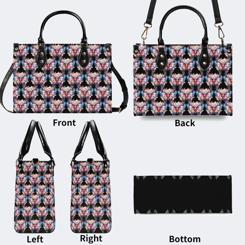 Colorful Moth Print Handbag Factory Direct Sales_10