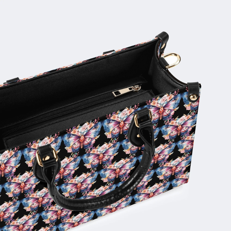 Colorful Moth Print Handbag Factory Direct Sales_11