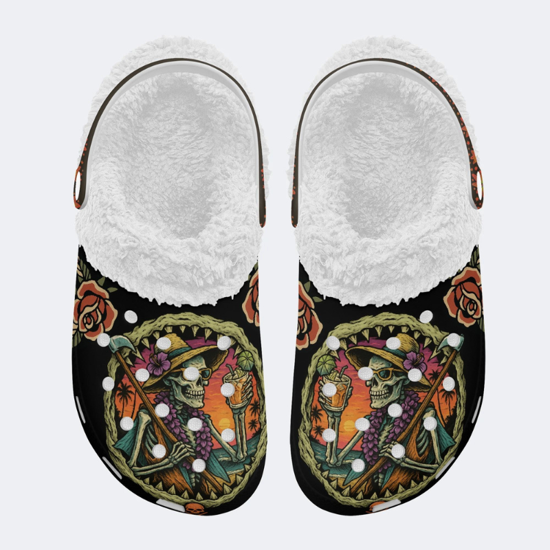 Comfortable I Love Q York Fur Lined Slippers/Sandals_09