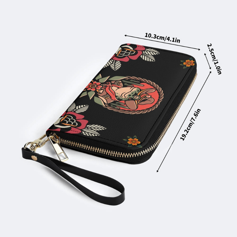 Cowboy Frog Print Leather Wallet Factory Direct Sales_06