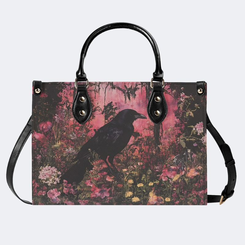 Crow In The Flowers Handbag Factory Direct Sales