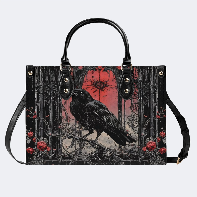 Crow On The Rose Tree Handbag Factory Direct Sales