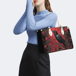 Crow Standing On A Rose Tree Handbag Factory Direct Sales_07