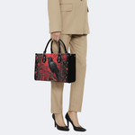 Crow Standing On A Rose Tree Handbag Factory Direct Sales_08
