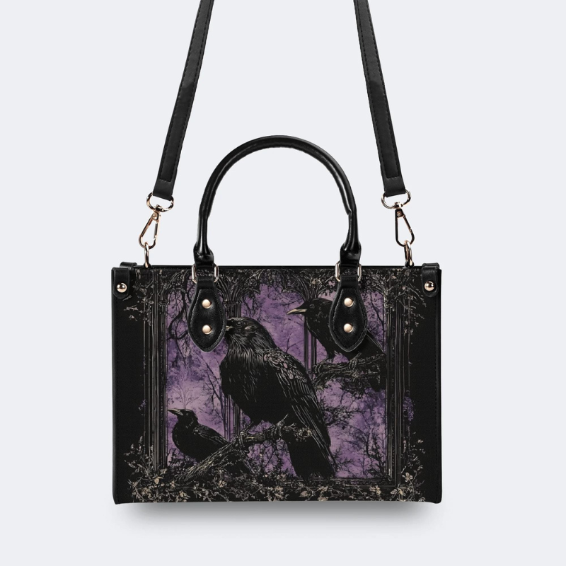 Crows Under The Purple Sky Handbag Factory Direct Sales_02